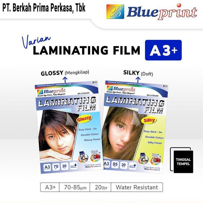 Laminating Film A3 Blueprint Stiker Laminating Dingin - 20 Lembar