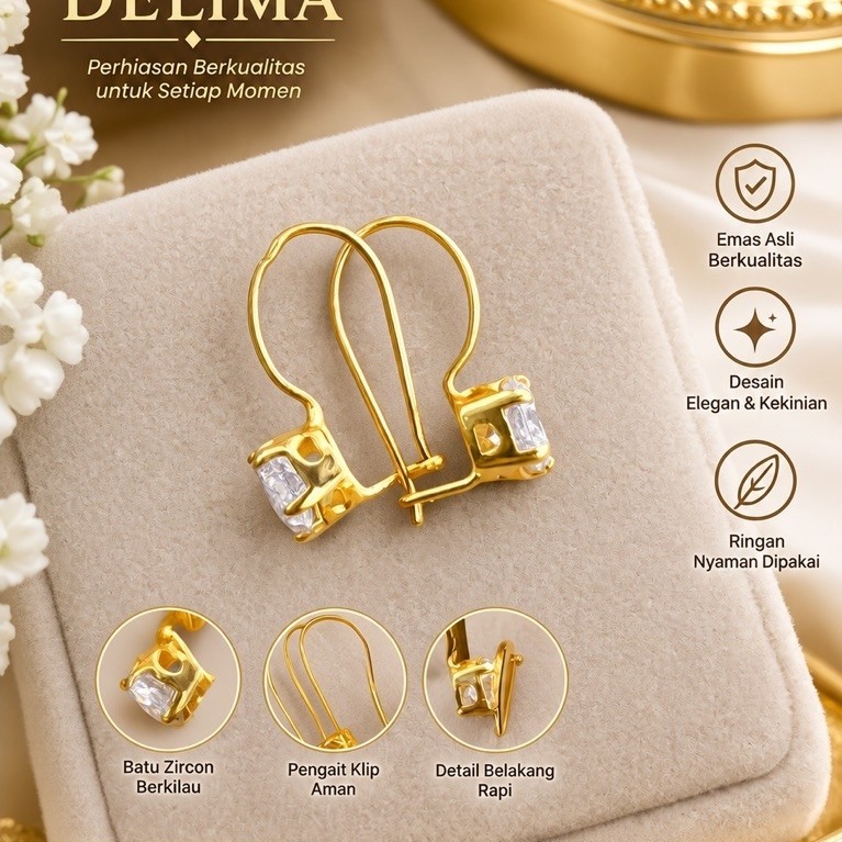 Anting Desi emas asli 8k Toko mas delima
