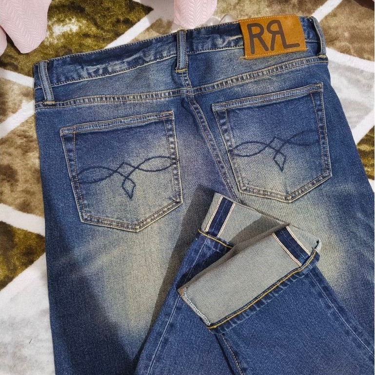 polo Ralph lauren Double RL selvedge sand wash jeans preloved