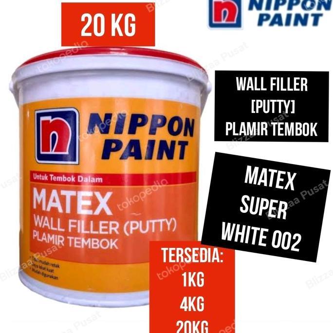 Matex 20Kg Plamir Tembok Matex 20Kg Wall Putty Superwhite Nippon Paint