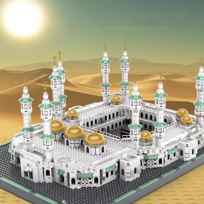 Model Arsitektur Masjidil Haram Mekah Set Hadiah Pengurangan Tinggi Set Puzzle Jigsaw 3D/masjidil ha