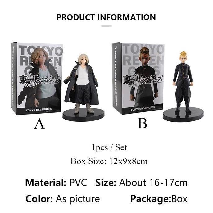 Tokyo Revengers Action Figure 18CM Anime Manjiro Sano Mikey,  Action Figure Takemichi Hanagaki, Sano