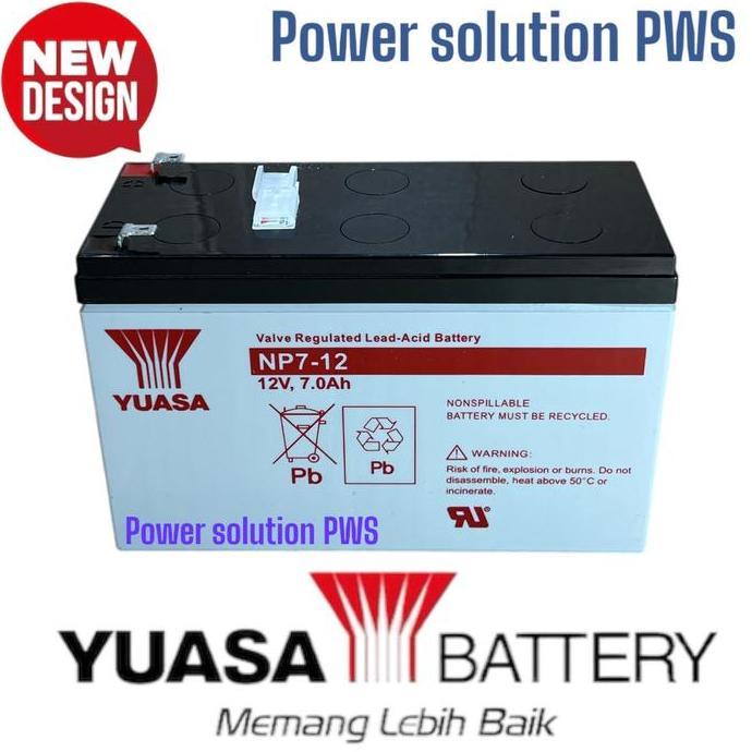 Baterai Aki Kering Yuasa 12v 7Ah Aki Kering Ups Yuasa Np7-12 12V 7Ah