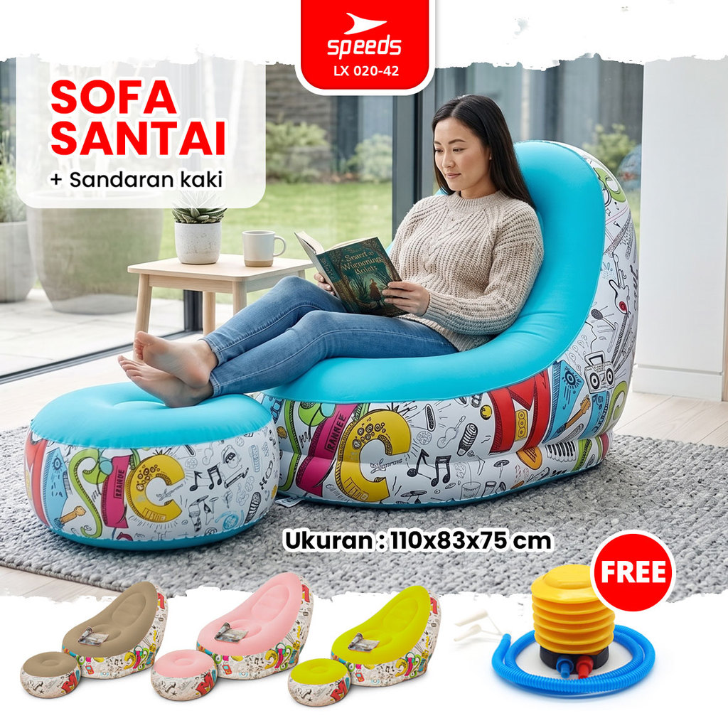 SPEEDS Sofa Angin Beanbag Squishy Jumbo Inflatable Sofa Tiup Angin Lazy Bag Outdoor Indoor 020-42