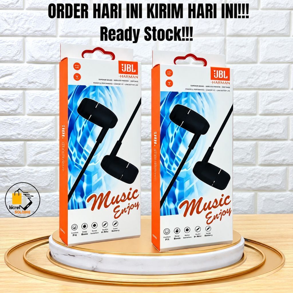 Headset Stereo JBL Music Enjoy Exstra Full Bass Jernih Original