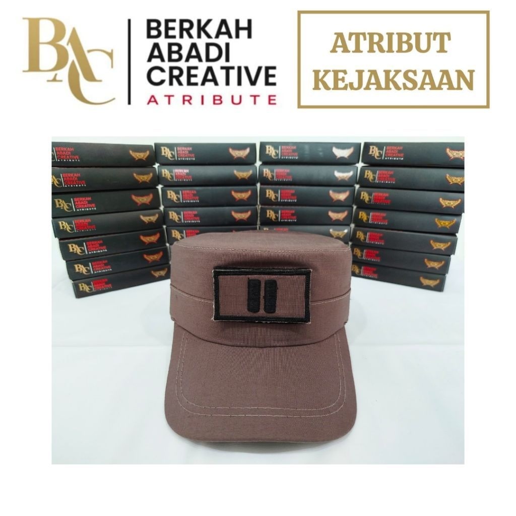 BAC ATRIBUT KEJAKSAAN - TOPI PDL COKLAT KEJAKSAAN
