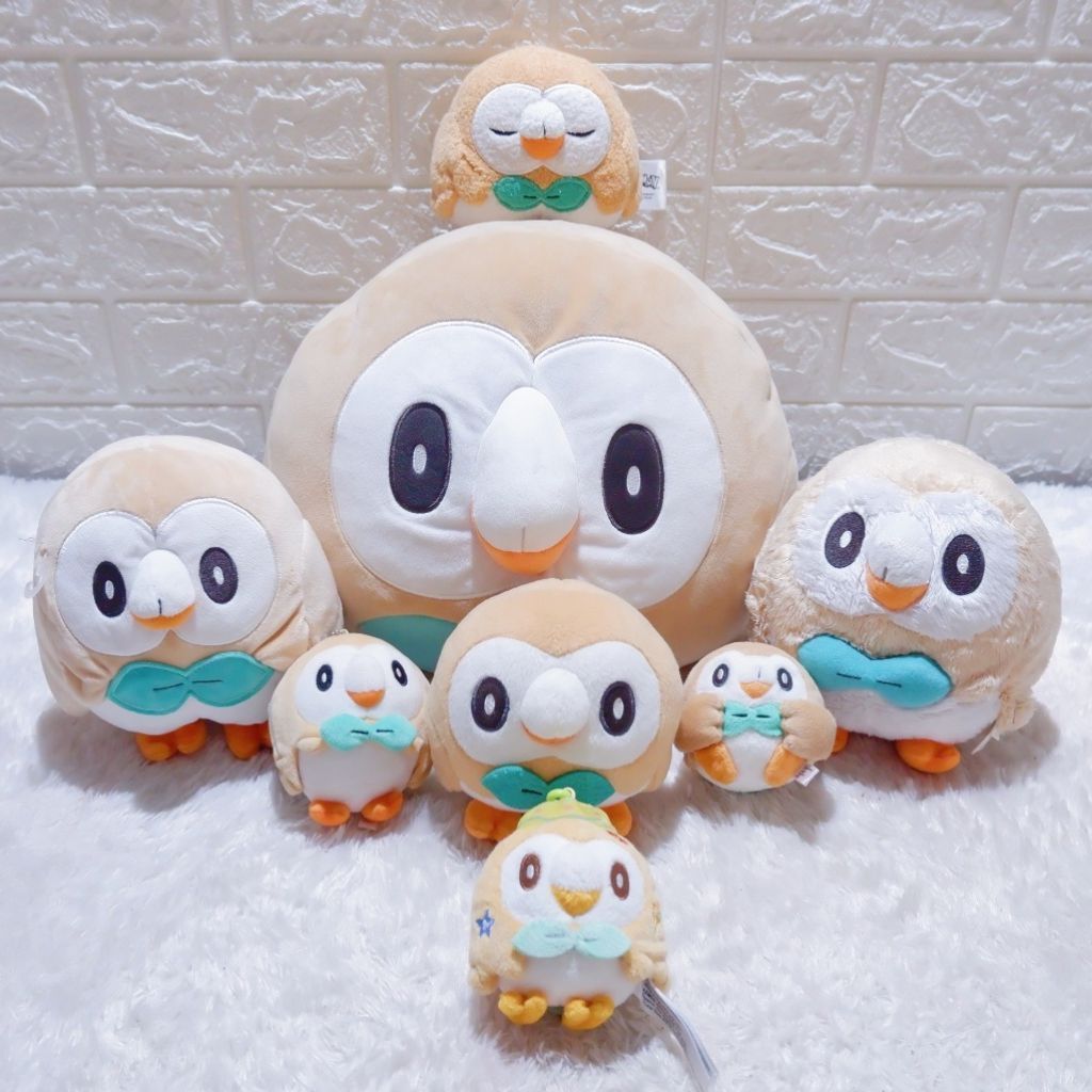 Boneka Ganci Pokemon Rowlet Pokemon Center Banpresto