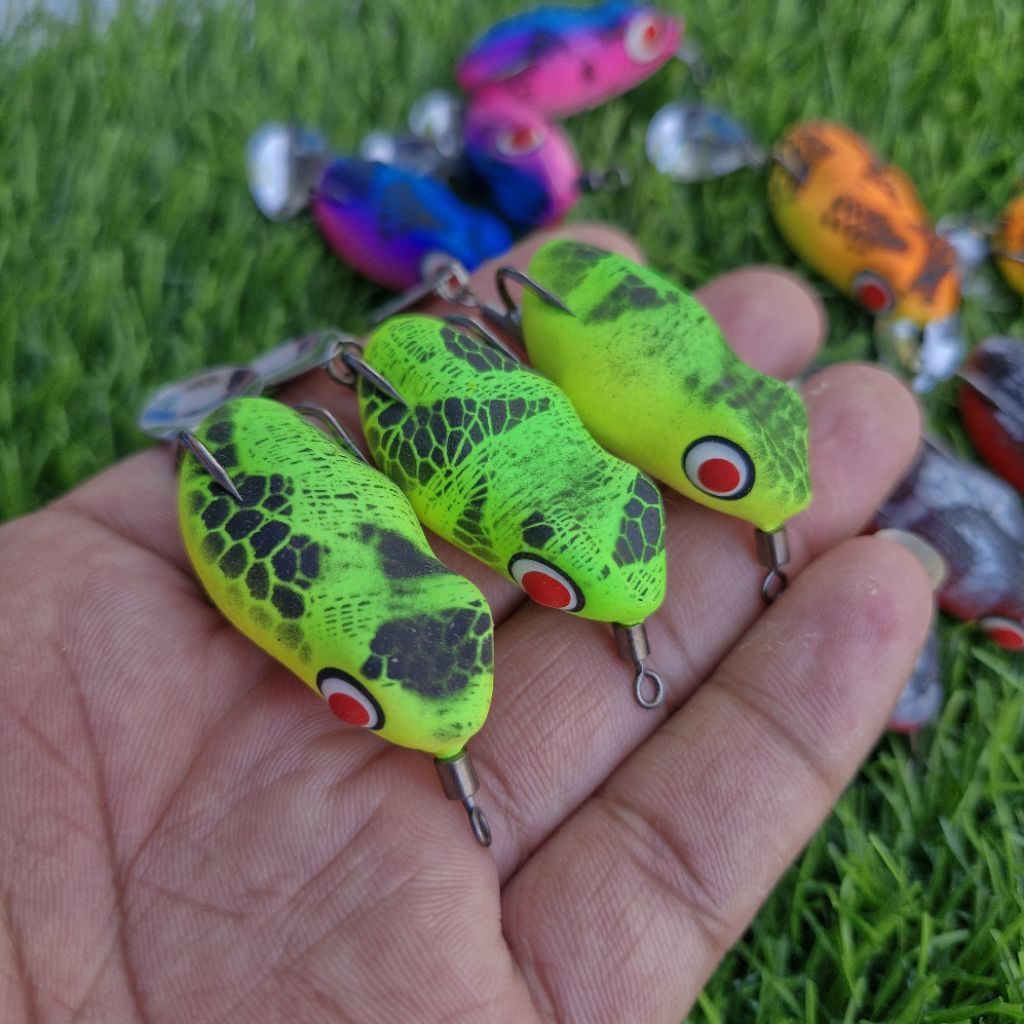 soft frog umpan casting panjang 4cm berat 5gr timah cor
