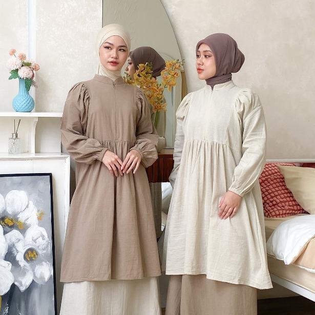 Diskon Fimelo Risya Tunik (Tunik Wanita Polos Lengan Panjang)