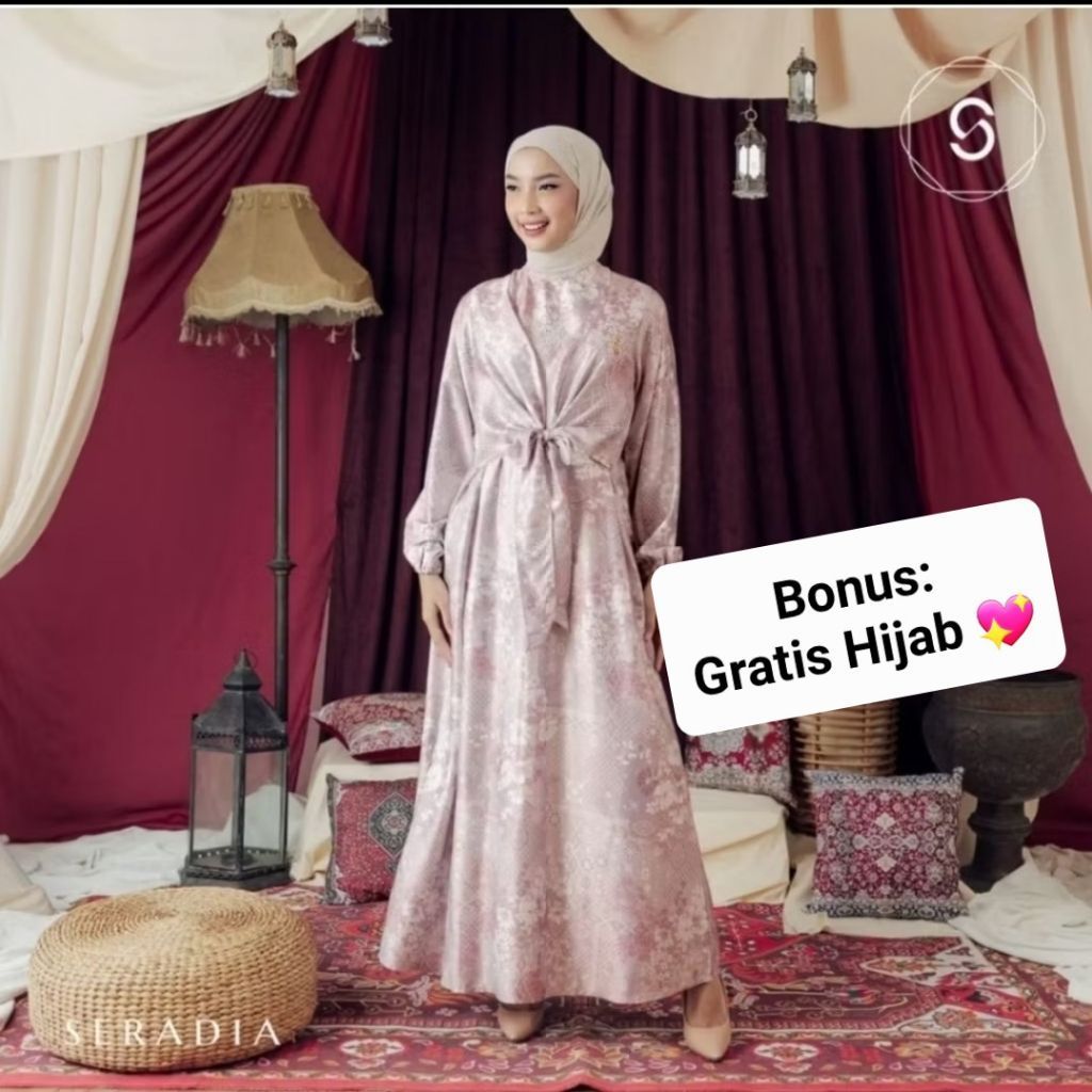 Preloved SERADIA - Aara Dress Size L (Gratis Hijab seradia motif)