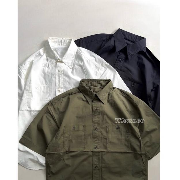Best Seller Gu Work Shirt Oversized Black ( Deadstock )
