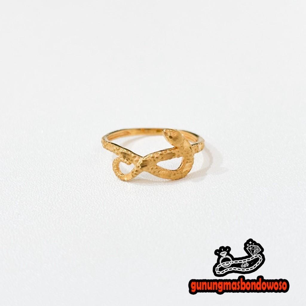 Cincin ular emas kadar 375 8k berat 1.080gr size 10
