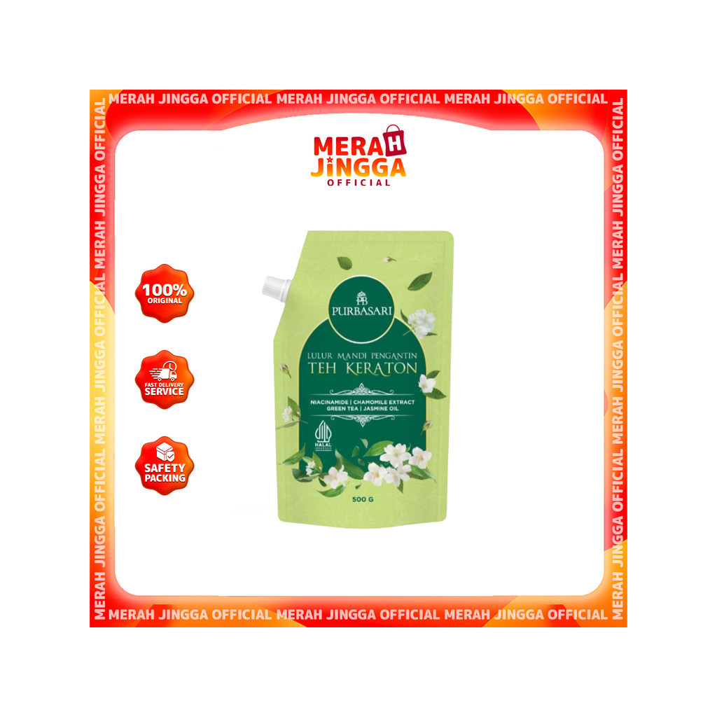 Purbasari Lulur Mandi Pengantin Teh Keraton / Lulur Mandi Tradisional Menenangkan / Green Tea / Cham