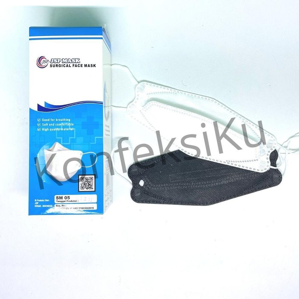JSP WARNA PUTIH / MASKER JSP WARNA HITAM / MASKER MEDIS KF94 3 PLY Murah
