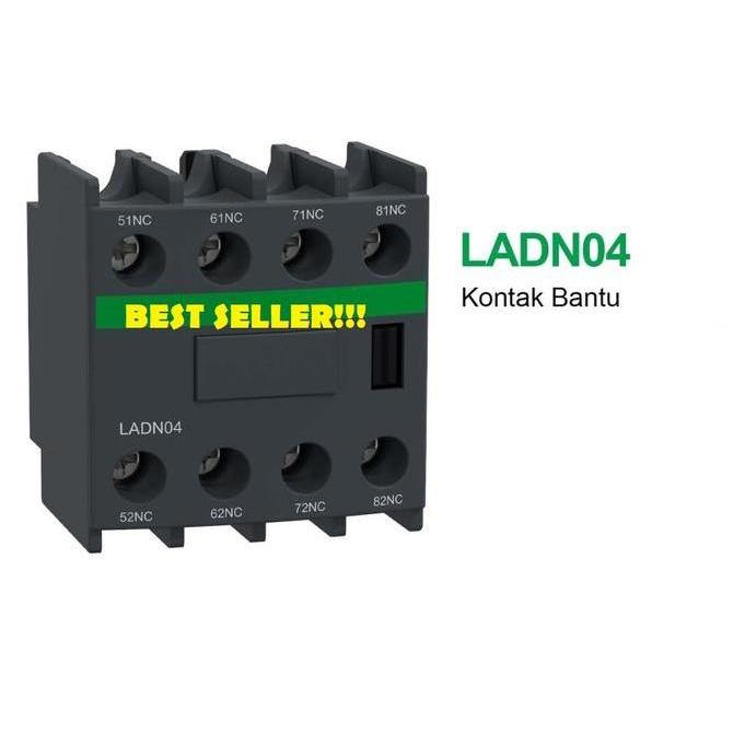 KONTAK BANTU KONTAKTOR 4NC LADN04 LADN 04 4 NC AUXILIARY CONTACT