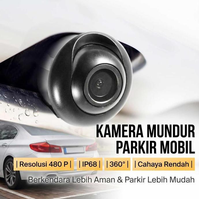 BudgetGadget Kamera Mundur Parkir Mobil Car DVR Blind Spot Camera 360 Degree Waterproof Sensor CCD K