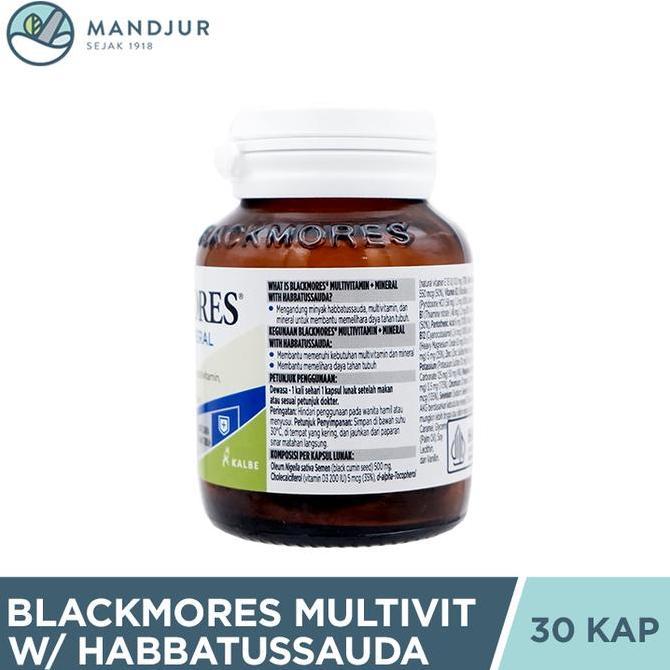 Blackmores Multivitamin + Minerals with Habbatussauda 30 Kapsul Lunak