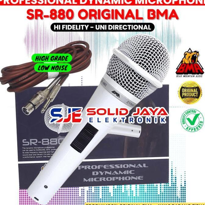 MIC MICROPHONE BMA SR880 PROFESIONAL DYNAMIC MIK SR-880 SR 880 KARAOKE VOKAL VOCAL DINAMIK MIKROPON 
