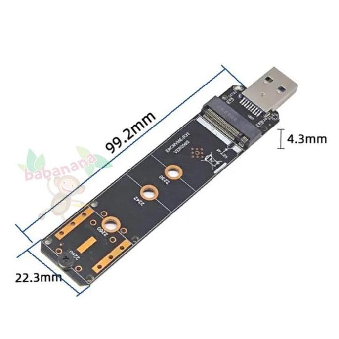 M.2 Nvme To Usb Type-A Adapter 2230 2242 2260 2280