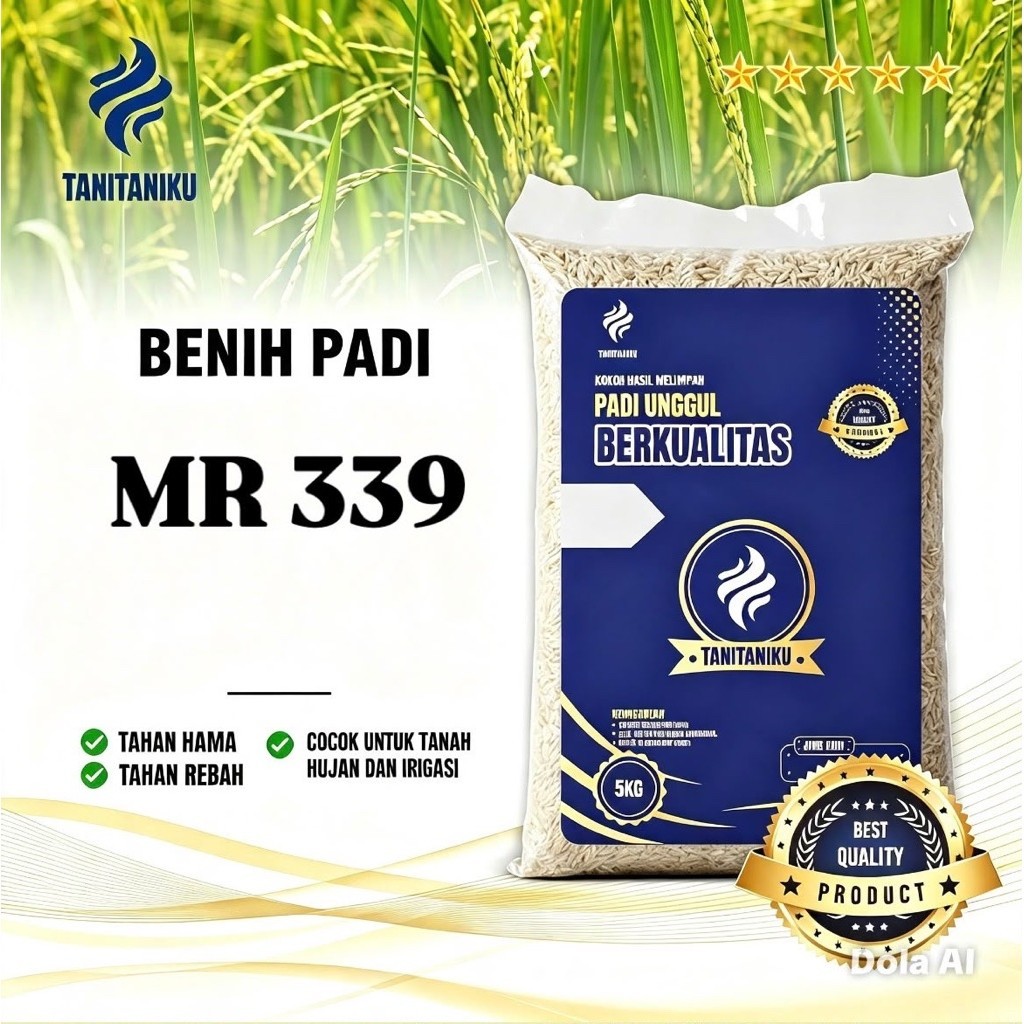 Benih padi bibit padi MR 339  kualitas original kemasan 5 kg