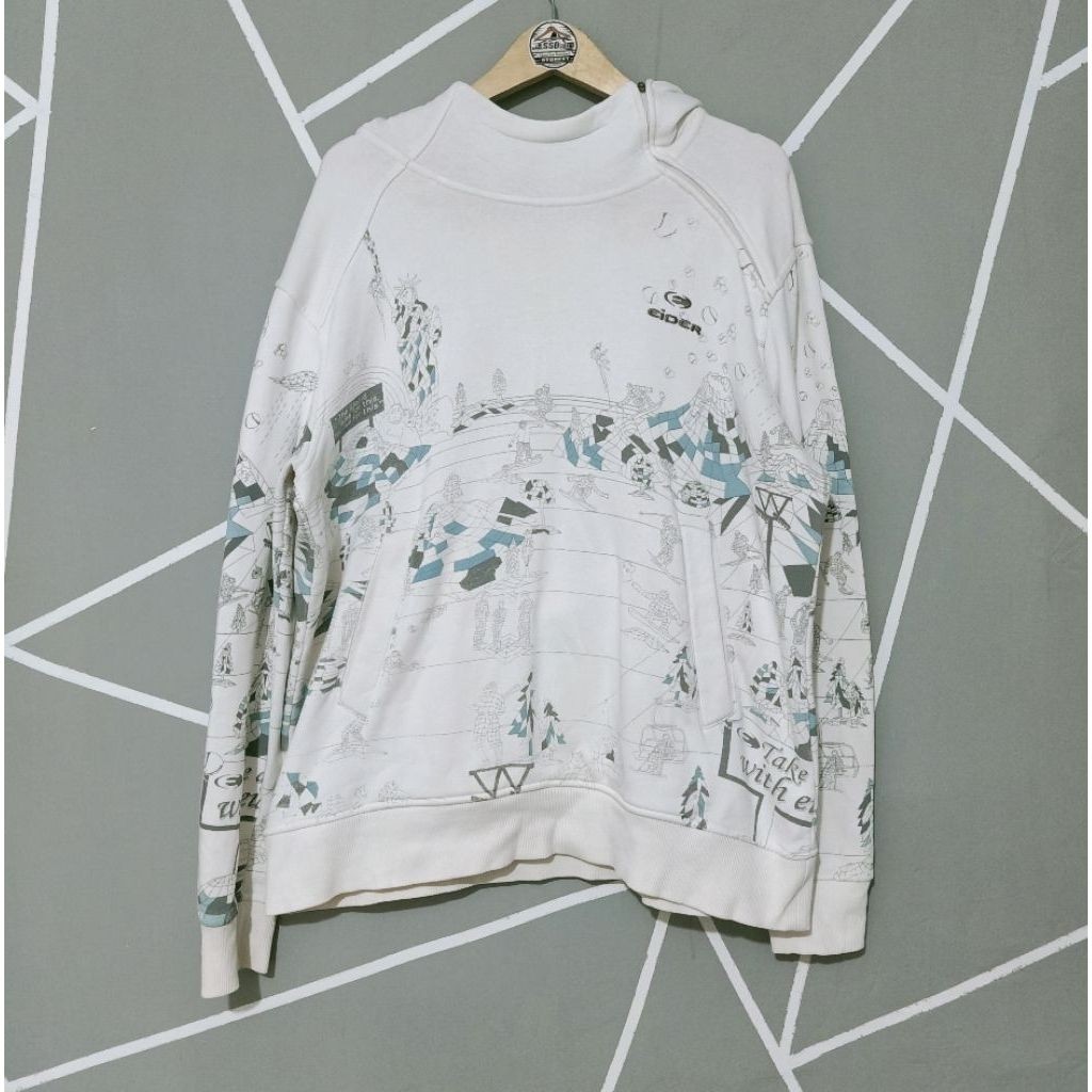 Hoodie Outdoor EIDER Full Print Sky Halfzip Original