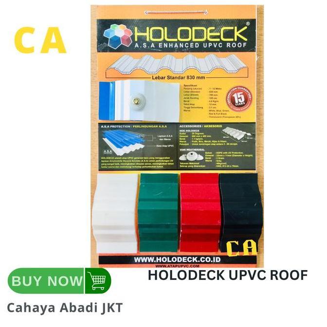 Serdapratama - Atap Upvc Merah Holodeck Per Meter