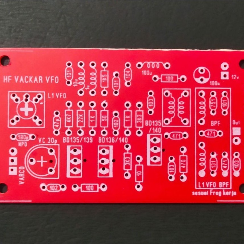 PCB VFO Vackar, osilator vackar, super stabil, pembangkit gelombang HF SW, jadul