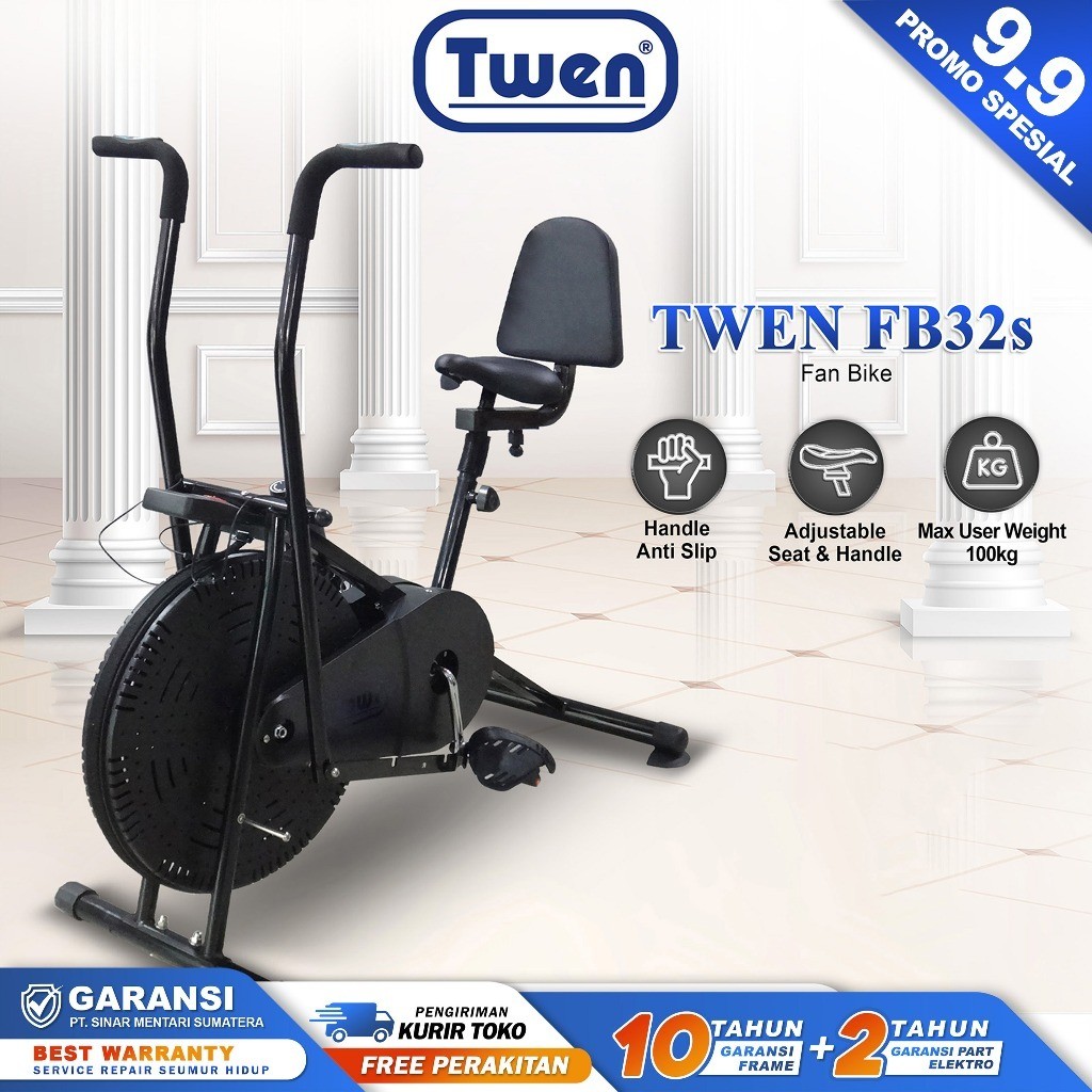 TWEN Sepeda Statis Orbitrack Fan Bike FB3 FB31 FB32 FB32s - Platinum Bike