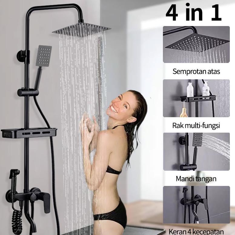 Shower Set Kamar Mandi Rain Shower/Set Shower Air Panas Dingin Alat Mandi Kamar Mandi
