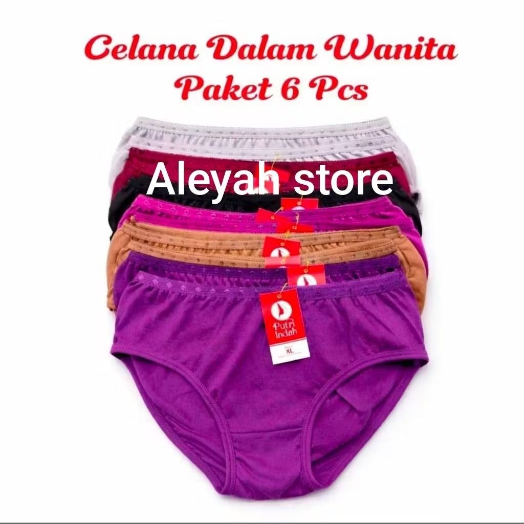 ALEYAH CD 5 PUTRI INDAH / 2 PUTRI CD Celana Dalam Wanita Cewek Dewasa Remaja Katun lembut Jumbo Size