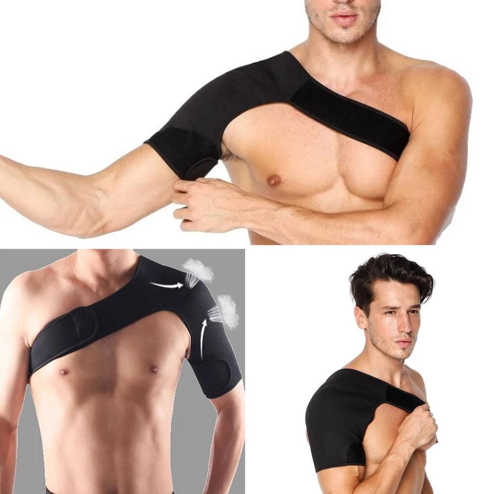 Deker Penyangga Bahu Cedera Tangan Lengan Pelindung Olahraga Voli Gym Protector Shoulder Sport