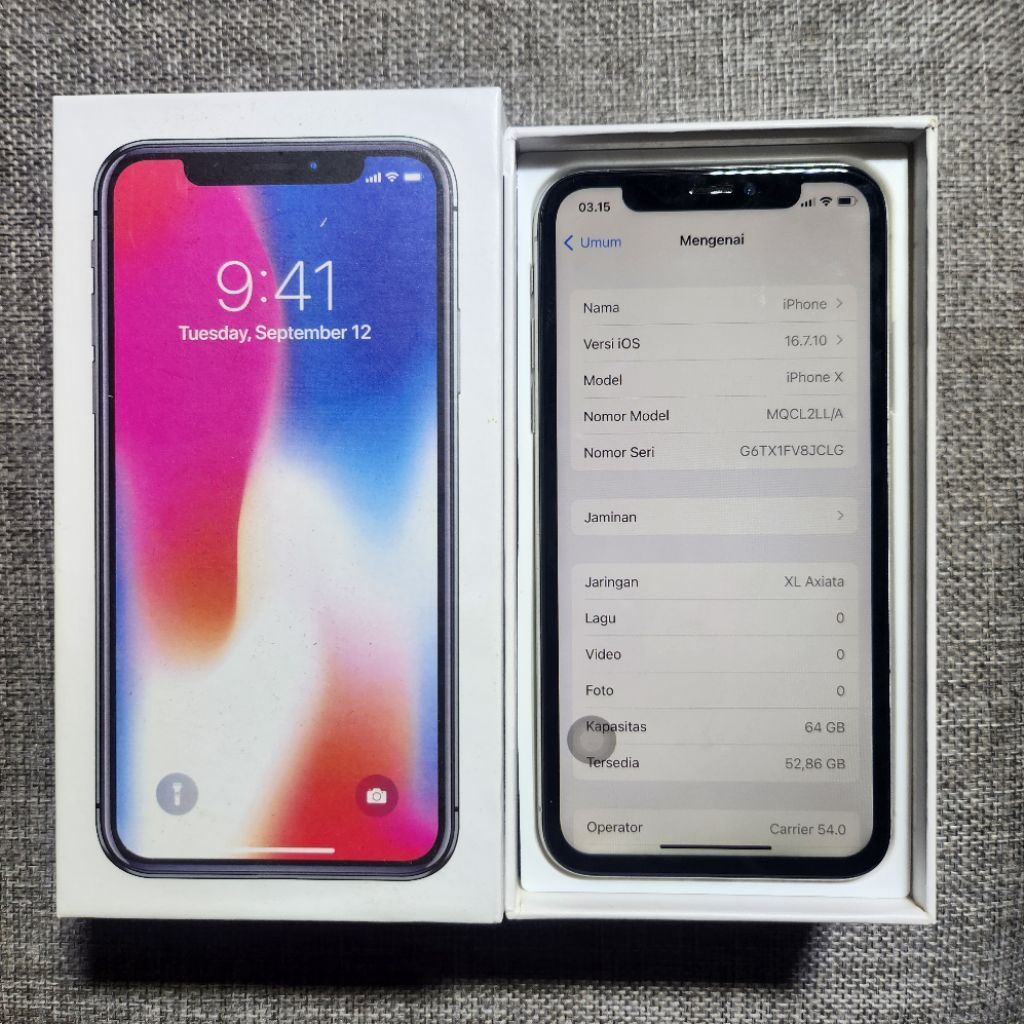 IPhone X 64GB Silver inter LLA