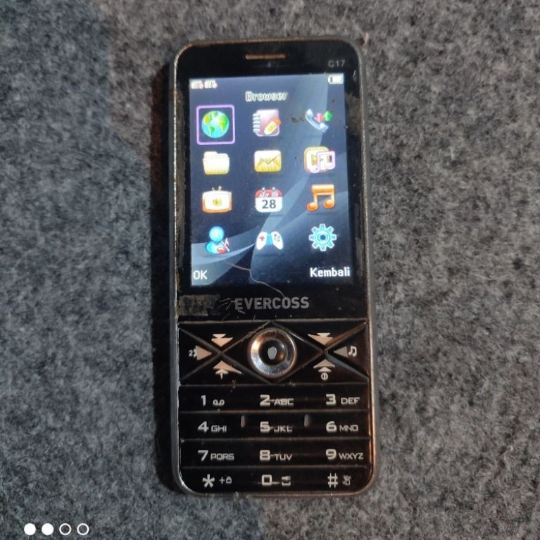HP JADUL CHINA EVERCOSS C17 BEKAS NORMAL SIAP PAKAI + BATRAI