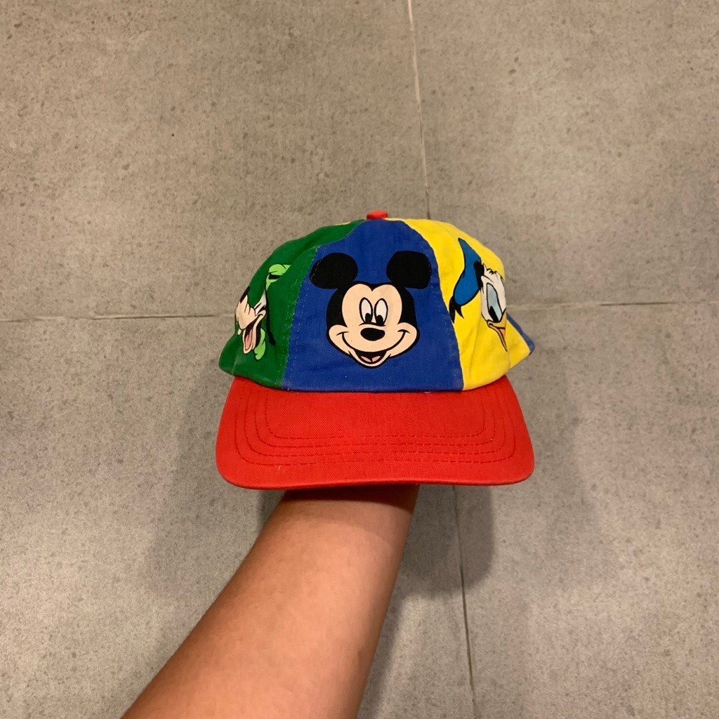 Mickey colorblock vtg hat topi mickey vintage