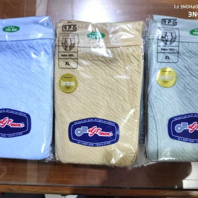 CELANA DALAM PRIA TEBAL GT MAN 705 BW, kulit jeruk  / Cd Pria gt man babat kerut Dewasa