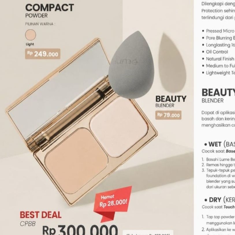 Bundling Lumecolors Compact Powder Light + Blender