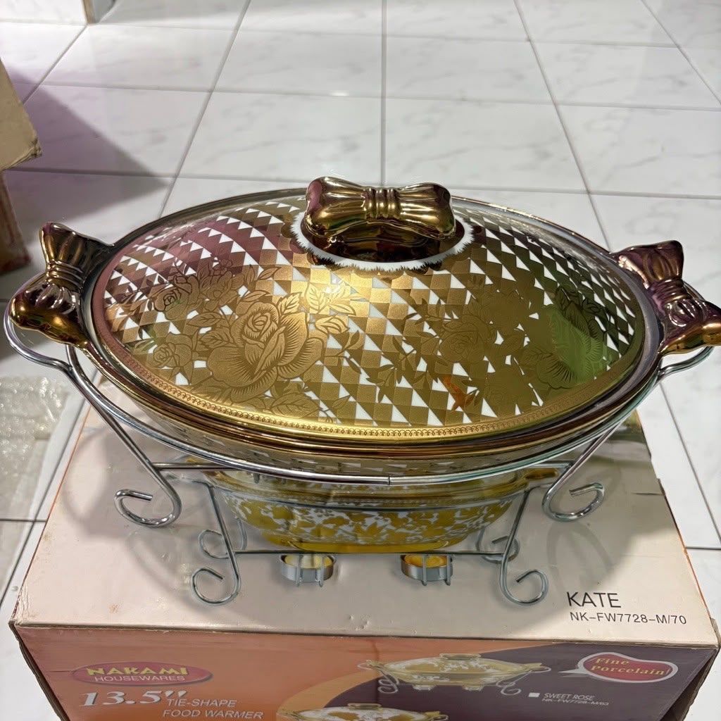 Prasmanan Keramik Pita Oval 13,5 inch Nakami Set 1PCS