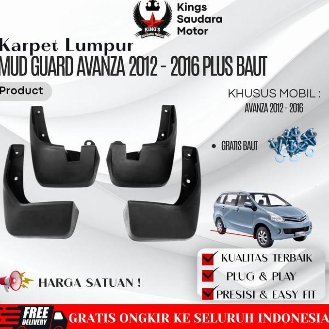 Mudguard Atau Karpet Lumpur Avanza 2012-2016 Plus Baut Termurah Best Seller Accessories Car Foto Mot