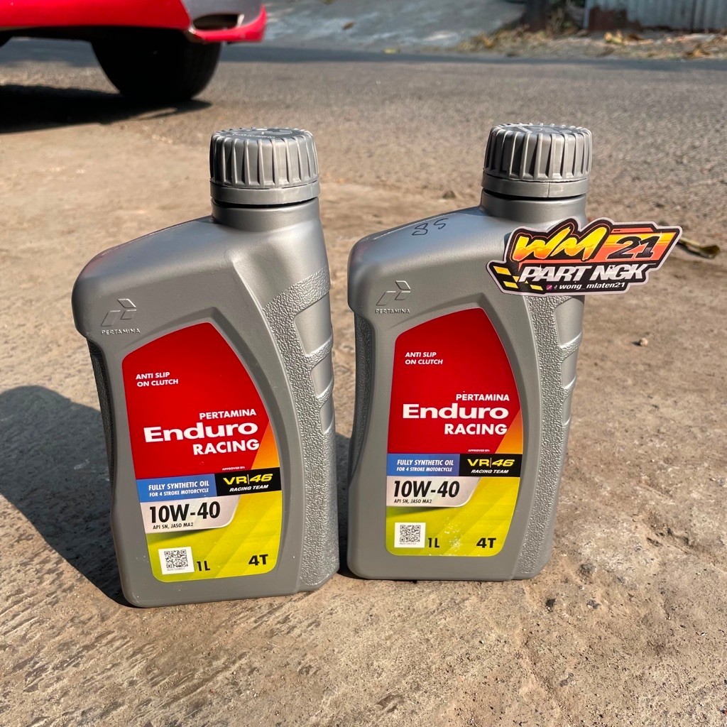 Oli Pertamina Enduro Racing 10W-40 1 Liter - Oli Mesin Motor Sport Bebek Semi Synthetic