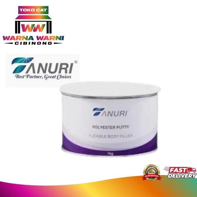 Dempul Tanuri Polyester Putty 1kg Dempul Mobil-Dempul Kayu