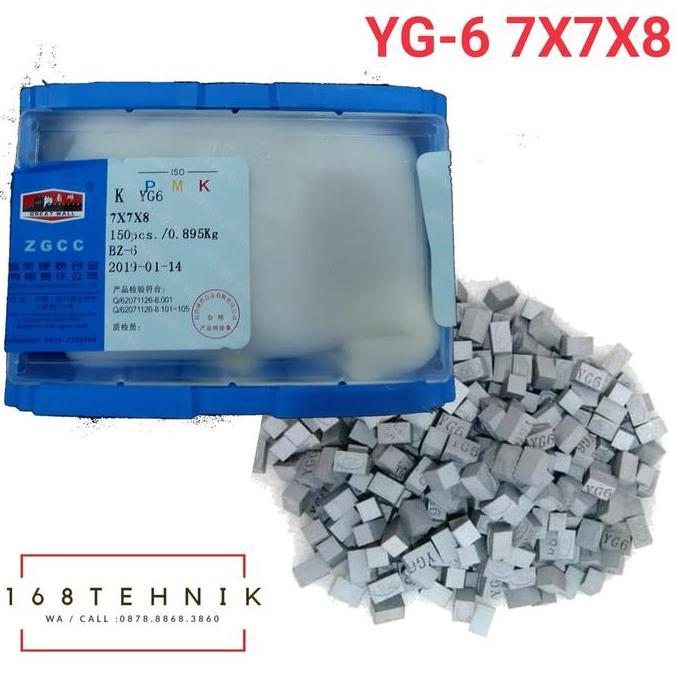 MATA WIDIA CEMENTED CARBIDE TIP YG6 7x7x8 BOX / BETEL WIDIA YG-6 7X7X8