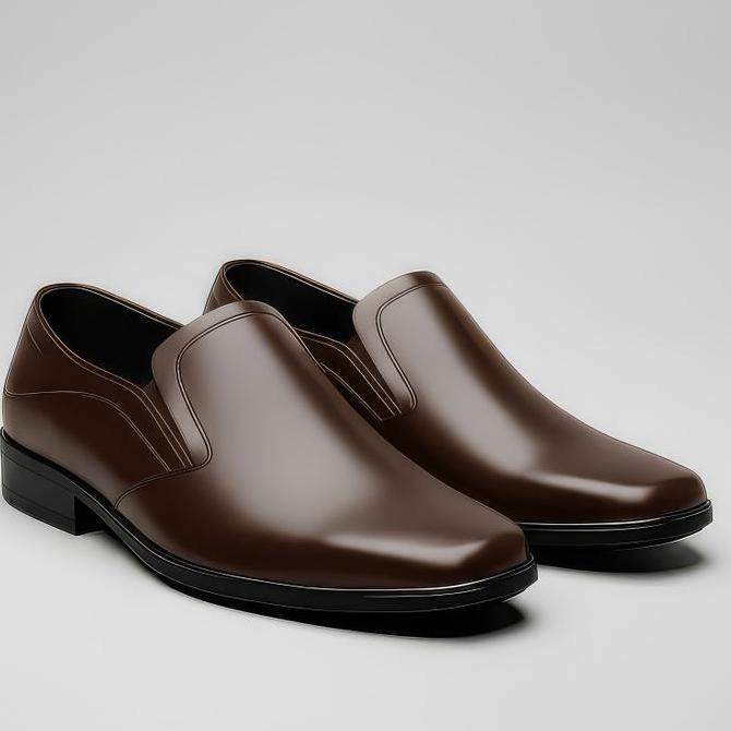 PAULMAY - Sepatu Formal Pria Milan 78 Shoes Pantofel Hitam Kerja Karet