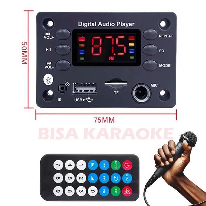 MODUL MP3 BLUETOOTH DILENGKAPI SOKET MIC BISA KARAOKE