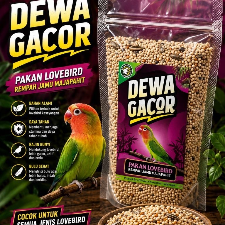 PAKAN lovebird DEWA GACOR pakan burung LOVEBIRD dosis tinggi gacor ngekek