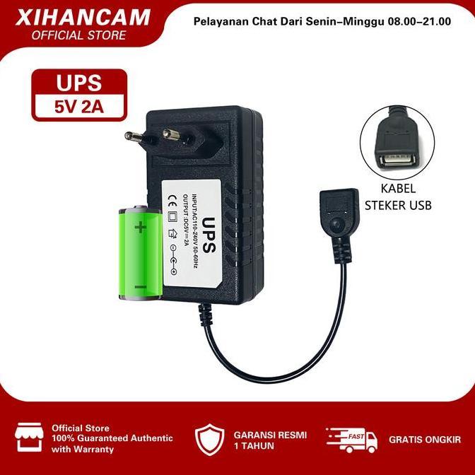 XIHANCAM UPS Mini 5V 2A Adaptor Power Cadangan Baterai Mini UPS CCTV USB Untuk Router Wifi IP Kamera