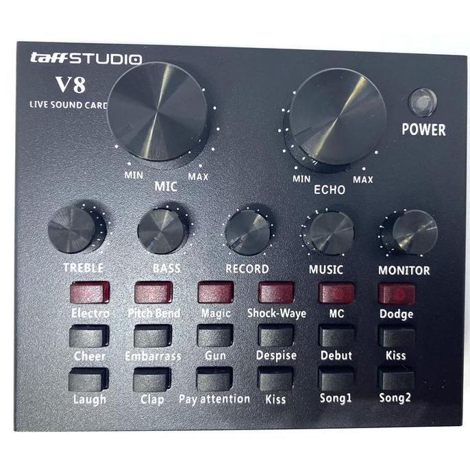 Kelld- Taffstudio Soundcard V8S V8U V8 V8Plus Bluetooth Broadcasting Streaming Recording Karoke