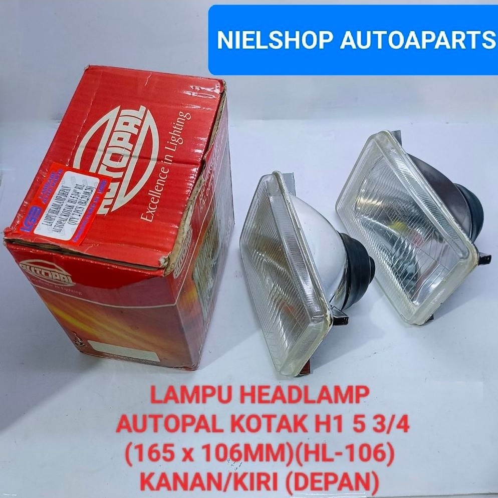 LAMPU HEADLAMP DEPAN AUTOPAL KOTAK (H1 5 3/4)(165x106MM)(HL-106)KANAN/KIRI