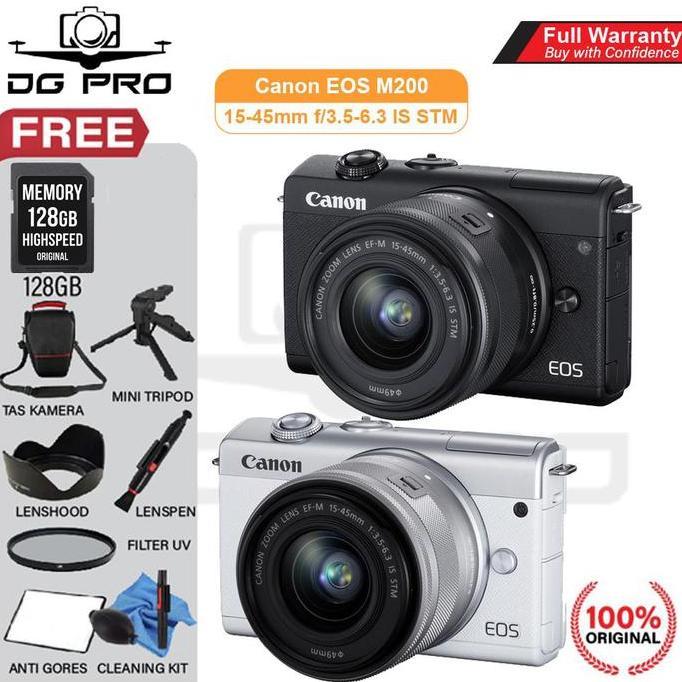 CANON EOS M200 KIT 15-45MM - KAMERA CANON MIRRORLESS