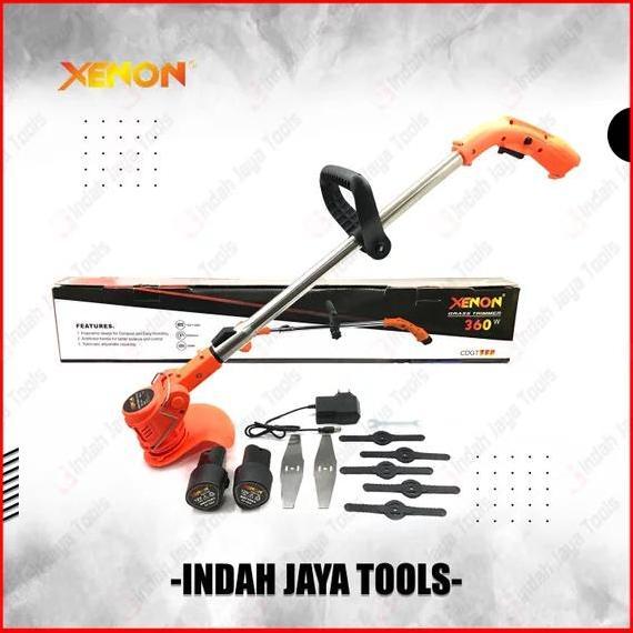 XENON CDGT360 Cordless Grass Trimmer - Mesin Rumput Baterai Cas