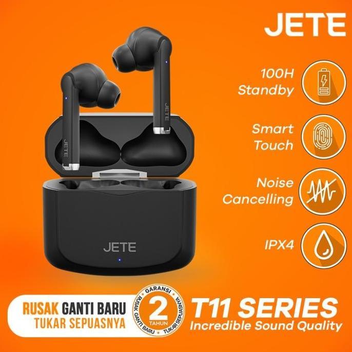 TWS Bluetooth Headset - Earphone Bluetooth 5.1 JETE T11 - Garansi 2th
